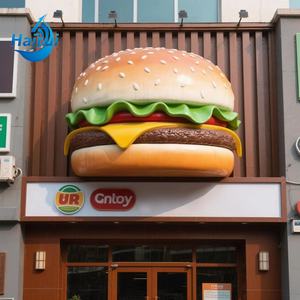 Sculpture hyper-réaliste en FRP de hamburger et de pizza, modèle alimentaire géant de simulation pour vitrine de <span class=keywords><strong>restaurant</strong></span> - Product Image 2