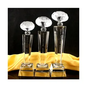 Honor of crystal High-end Crystal Trophy With Low Price Shape Material Color Customized Crystal Trophy Medal