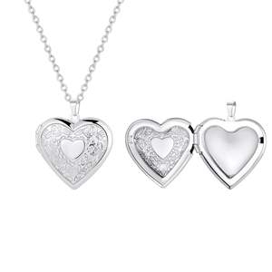 Paslanmaz Çelik Müşteri Fotoğrafı Kalp Madalyon Kolye DIY Kişiselleştirilmiş Kişi Resimli Kolye Dropshipping - Product Image 4