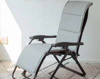 Chaise longue inclinable en bois massif rétro - Chaise longue pliable pour la maison et le balcon