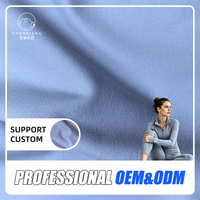Tela de Yoga Brocada de Doble Cara, 75% Poliéster, 25% Elastano, Tejido de Punto, Elástico, Suave al Tacto, para Ropa Deportiva de Otoño e Invierno
