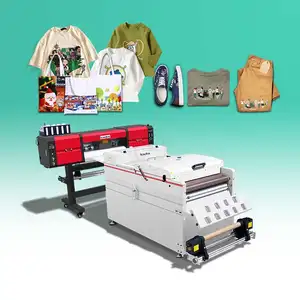 Kongkim T-Shirt Drukmachine 60Cm 24 Inch Dtf Printer 2-4 I3200 Printkop Met Shaker Oven