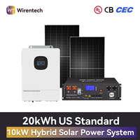 Système solaire domestique de 10 kW, système solaire pour toute la maison, système de stockage d'énergie solaire avec batterie