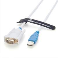 Cable USB a RS232 FT232R, Adaptador Serial USB-A Macho a DB9 Macho con Tornillos de Fijación para Programación de PLC y Equipos Industriales