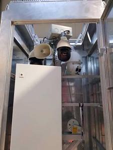 Tour de surveillance solaire Ecosight ES4P-6M Cube avec mât télescopique manuel de 6 m, 3 panneaux solaires de 300 W, <span class=keywords><strong>batterie</strong></span> gel DC12V <span class=keywords><strong>pour</strong></span> événements - Product Image 5