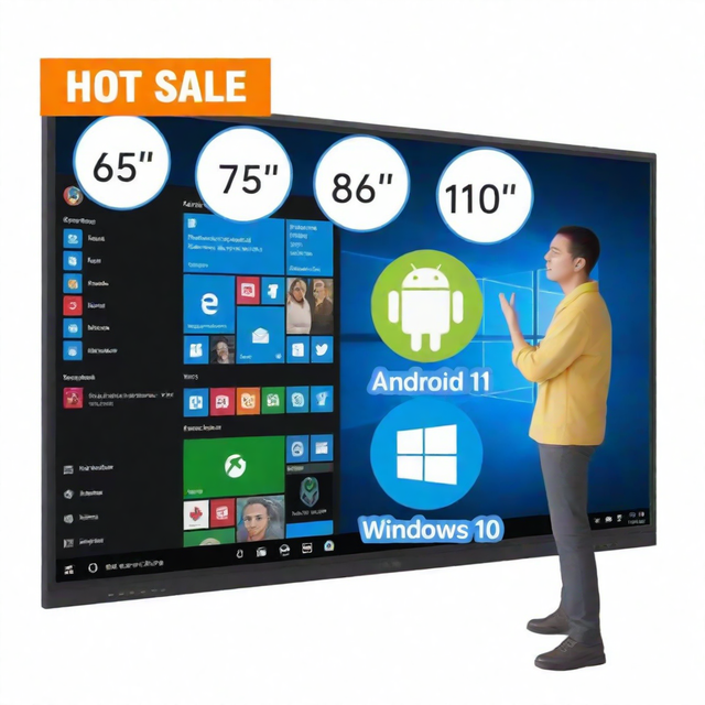 55 65 75 86 98 Inch Interactive Panel Interact Flat Panel Interactive Whiteboard Smart Board for Teaching Interactive Board 4k
