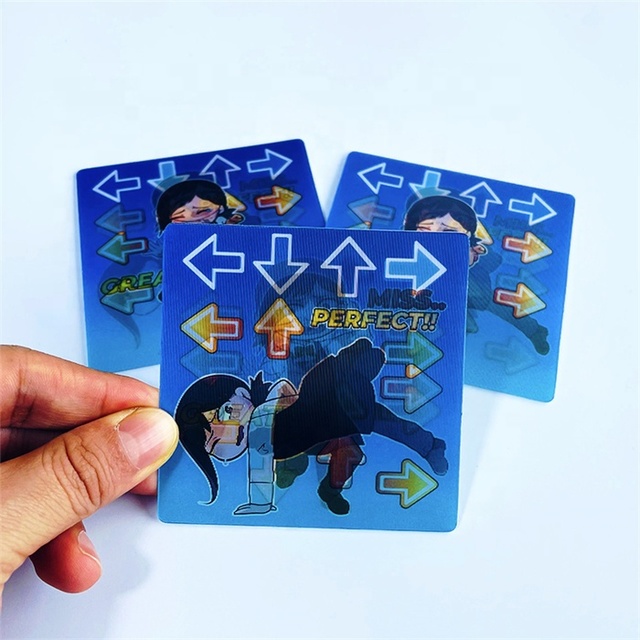 Custom Design Eco-friendly PET Waterproof 3D Lenticular Label Cards with Strong Adhesive for Home & Car Decoration