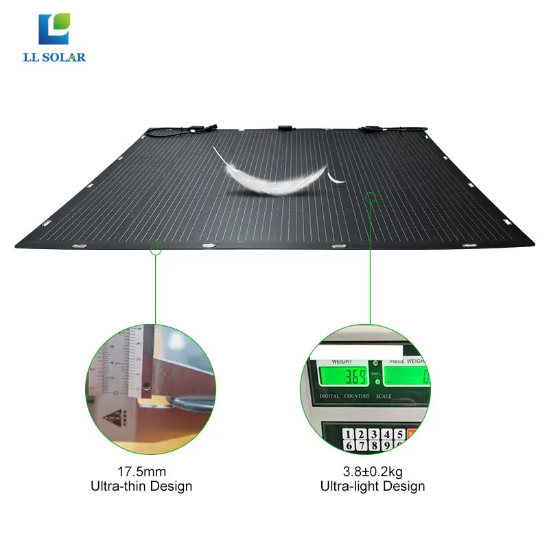 Panel surya lembut, panel surya lembut 100w 200w Harga sistem panel surya untuk perahu laut 300w fleksibel lembut