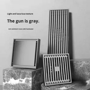 OEM Stainless Steel Anti-Odor Thickened Matte Surface New Chinese Style Dual-use Floor Drain for Bathroom - Product Image 2