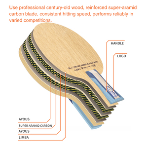 Lame de <span class=keywords><strong>tennis</strong></span> de table Loki W81 Wei Shihao SADC 5 bois + 2 Super Aramid Carbon Offensive Ping Pong Racket Blade - Product Image 6