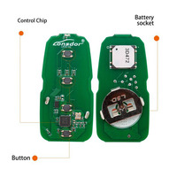 Clé intelligente universelle Lonsdor LK50-02 série NXP, 4 boutons, fréquence réglable, télécommande universelle pour K518 FCV K518 PRO KW100