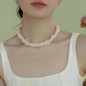 Collier de perles multicouches en forme d'étoile WENCHI 450g, élégant et très lumineux, cadeau pour femme - Product Image 1