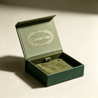 Boîte à bijoux magnétique personnalisée avec logo estampé à chaud, boîte cadeau rigide en papier avec insert en velours pour l'emballage de colliers et de bagues