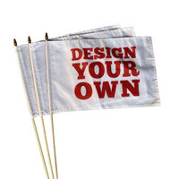 Bâches publicitaires extérieures toutes tailles à bon prix 30*45cm 1*1.5 pieds, drapeau de voiture personnalisé avec logo pour fenêtre et mât en plastique