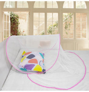 Mosquitera plegable individual, funda de cama portátil de diseño moderno para el hogar con malla plegable de fácil instalación para repelente de insectos - Product Image 3