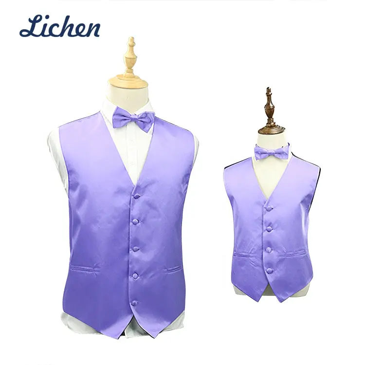 Tùy Chỉnh Màu Mens Trang Phục Chính Thức Phù Hợp Với Cà Vạt Bow Tie V Cổ Áo Ghi Lê Bộ