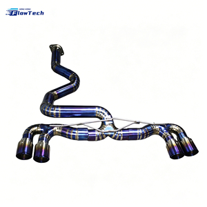 Système d'échappement en titane haute performance pour BMW E82 1M 3.0L N54 Valvetronic, montage direct avec embouts quadruples en titane - Product Image 1