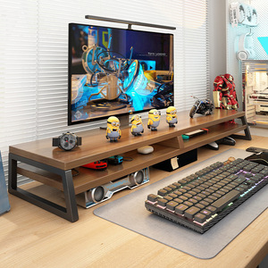 ขาตั้งพีซีสำหรับเล่นเกมสำนักงานเดสก์ท็อปชั้นเก็บของฐานจอภาพขาตั้งแล็ปท็อป 2 ชั้นอเนกประสงค์สำหรับจัดโต๊ะทำงานสำหรับการตั้งค่าคอมพิวเตอร์ - Product Image 1