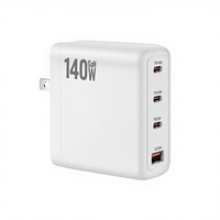 Chargeur mural léger et portable 140W GaN 3C1A PD 31 28V avec garantie de 4 ans pour ordinateurs portables, smartphones et tablettes
