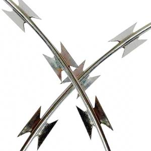 Alambre de púas de <span class=keywords><strong>concertina</strong></span> galvanizado en caliente BTO-22 al por mayor, 0.5mm de espesor, 500mm, para protección de cercas - Product Image 4