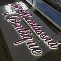 Enseignes de magasin d'entreprise logo acrylique 3d lettres de canal LED personnalisées enseignes rétroéclairées en métal magasin mur extérieur Publicité de salon