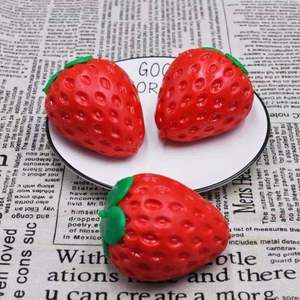 Cute Strawberry Shape Mini Squishy Ball Soft Silicone TPR Squeeze <b>Toy</b> Stress Relief Anti-Anxiety Decompression <b>Toy</b> 5-7 Years - Product Image 6
