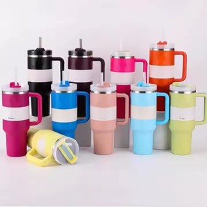 Ly giữ nhiệt 40oz có quai cầm, in chuyển nhiệt, bình nước, ống hút, kho hàng Mỹ, bán buôn số lượng lớn, nắp và nắp đậy bền vững - Product Image 2