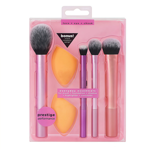 4Pcs Boxed Makeup Brush <b>Set</b> Flat Fan Face Powder Nose Contour Brush Colorful Plastic Handle Ultra Soft Kit - Product Image 5