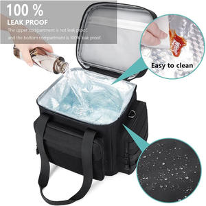 Glacière souple isolée, grande, pliable, portable, sacs de glacière de voyage pour le camping, glacière tactique noire - Product Image 3