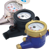 Compteur d'eau domestique à cadran sec en nylon WRAS RS485 Multijet avec sortie impulsion ISO 4064 DN15-DN50 IP65 pour eau potable