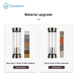 Botella de <span class=keywords><strong>Agua</strong></span> <span class=keywords><strong>Mineral</strong></span> <span class=keywords><strong>Alcalina</strong></span> con Filtro de Vidrio SOUDRON OEM de 300 ml, <span class=keywords><strong>pH</strong></span> <span class=keywords><strong>9</strong></span>, Botella de <span class=keywords><strong>Agua</strong></span> Ionizadora con Energía - Product Image 4