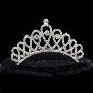 Corona <span class=keywords><strong>da</strong></span> <span class=keywords><strong>Regina</strong></span> con Inserto a Corona, Pettine per Capelli, Fermaglio, Accessori per Capelli con Diamanti d'Acqua per Feste di Compleanno, Copricapo, Fascia per Capelli - Product Image 1