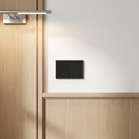 Interruptor de Pared Inteligente Tuya Smart Life ZigBee 3.0, 118, 2 Botones, 1 Vía, Panel de Botones para PC con Control por Voz