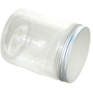500ml <strong>Plastic</strong> Round PET <strong>Jars</strong> with Aluminum Cap Airtight <strong>Sweet</strong> Packaging <strong>Jars</strong> - Product Image 1