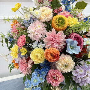 Venta al por mayor bolas de flores baratas centros de mesa <span class=keywords><strong>Lila</strong></span> alta calidad 65cm alta calidad coloridas bolas de flores de seda arte - Product Image 4