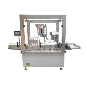 Liquid juice rotary bottle filling capping machine 4 nozzles automatic punch juice filling machine