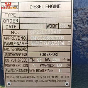 Conjunto de Motor Diésel Clawengine WP6G125E22 de 92kW para Cargadora de Ruedas SDL SEM636B XCM LW100 de 3 Toneladas, Envío desde Hong Kong - Product Image 4
