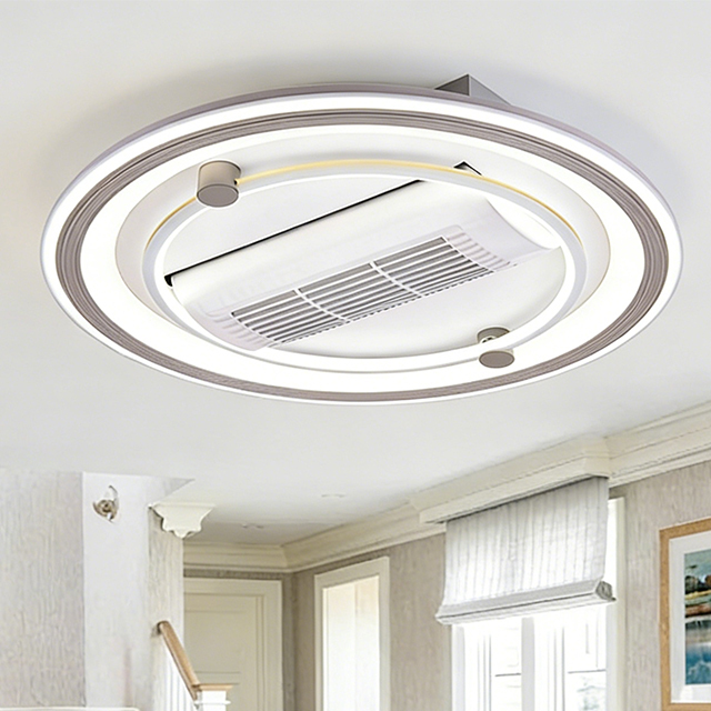 Modern Luxury Bladeless Ceiling Fan Light with Remote Control LED 6-Speed Dimmable DC Motor-Living Room Dining Room Bedroom