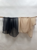 Écharpe Hijab en Jersey de Laine, Modal, Rayonne, Viscose, Coton et Polyester Imprimé Dégradé Ombré 4 Saisons