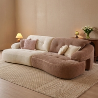 Canapé-lit Queen Size convertible 3-en-1 avec lit escamotable et futon moderne en velours pour appartement et chambre