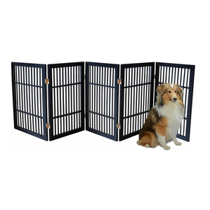 Pet <b>Dog</b> Gate Strong and Durable Freestanding Folding Acacia Hardwood Portable Wooden Fence Can Be Customized - Product Image 2