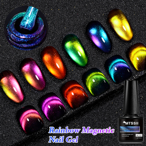 MTSSII Prix Usine 7ml Gel Magnétique Arc-en-ciel Qualité Supérieure <span class=keywords><strong>Vernis</strong></span> Gel UV <span class=keywords><strong>LED</strong></span> Soak Off 6 Couleurs Gel Magnétique <span class=keywords><strong>Flash</strong></span> - Product Image 1