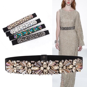 2025 Phong Cách Mới Blingbling Pha Lê Skinny Handmade Kim Cương Đàn Hồi Vành Đai Corset Trang Trí Cho Phụ Nữ Giản Dị Thiết Kế Đầy Màu Sắc - Product Image 3