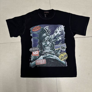 Summer Vintage Streetwear Hot Drilling Short Sleeve New Clothing Men Tee <strong>Shirts</strong> Rare Peace <strong>T</strong>-<strong>shirts</strong> for Men - Product Image 3