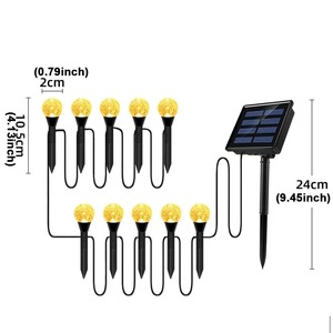 Outdoor Solar Bubbles Lawn Lamp <b>String</b> Set Landscape Decoration IP65 Waterproof Leds Solar-Powered Stake <b>Lights</b> for Garden Yard - Product Image 6
