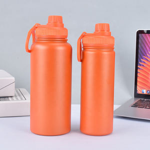 Botella de agua deportiva de acero inoxidable, gran capacidad, 1L, botella de agua portátil con aislamiento de Boca Grande americana para exteriores - Product Image 5