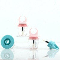 Flacon vide créatif en forme d'anneau pour gloss et vernis à lèvres, personnalisable avec logo