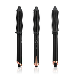 <span class=keywords><strong>Brosse</strong></span> chauffante en céramique volumisante électrique pour cheveux et lissage avec technologie PTC, boucleur portable de 30 mm, 4 réglages de température - Product Image 1
