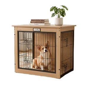 Cage à chien multifonctionnelle en bois, niche pour chien, meuble pour animaux de compagnie, maison pour chien à vendre - Product Image 1