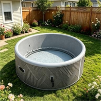 Spa gonflable extérieur de grande taille pour 6 personnes, bain à remous en PVC durable avec couverture